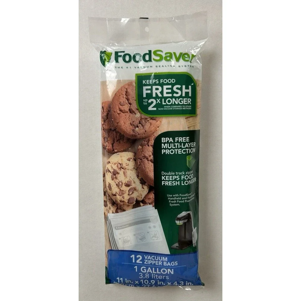 FoodSaver Bag Bundle Assort. Gallon Quart FreshSaver Vacuum Zipper New Old Stock
